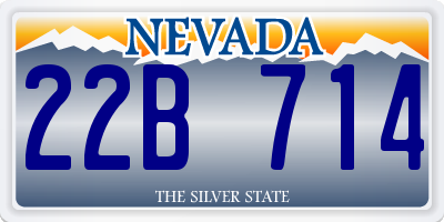 NV license plate 22B714