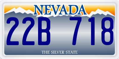 NV license plate 22B718