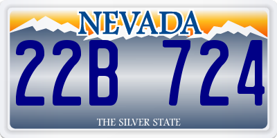 NV license plate 22B724