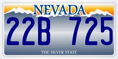 NV license plate 22B725