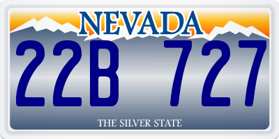 NV license plate 22B727