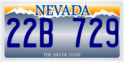 NV license plate 22B729