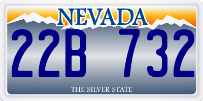 NV license plate 22B732