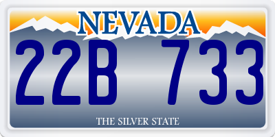 NV license plate 22B733