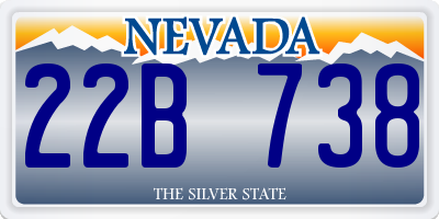 NV license plate 22B738