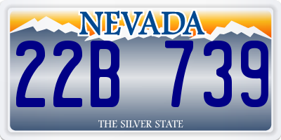 NV license plate 22B739