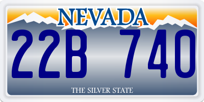 NV license plate 22B740