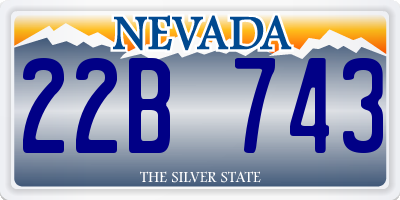 NV license plate 22B743