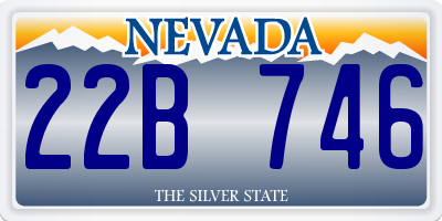 NV license plate 22B746