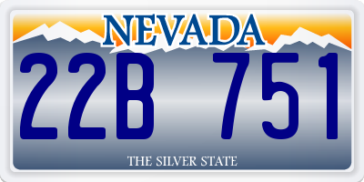 NV license plate 22B751