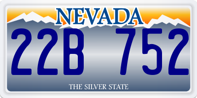 NV license plate 22B752