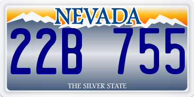 NV license plate 22B755