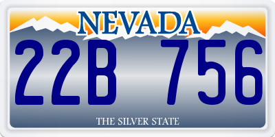 NV license plate 22B756