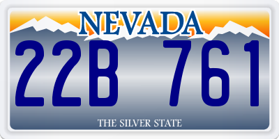 NV license plate 22B761