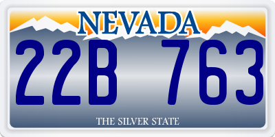 NV license plate 22B763