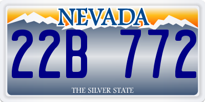 NV license plate 22B772