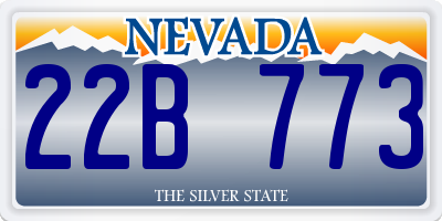 NV license plate 22B773