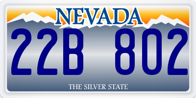NV license plate 22B802