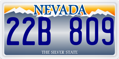 NV license plate 22B809
