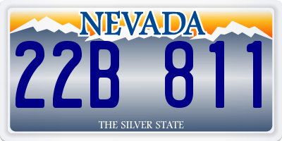 NV license plate 22B811