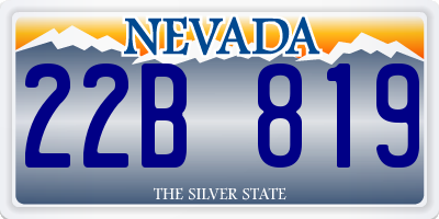 NV license plate 22B819