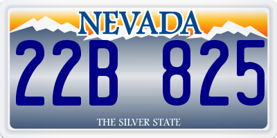 NV license plate 22B825