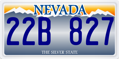NV license plate 22B827