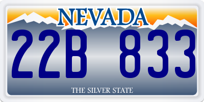 NV license plate 22B833
