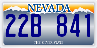 NV license plate 22B841