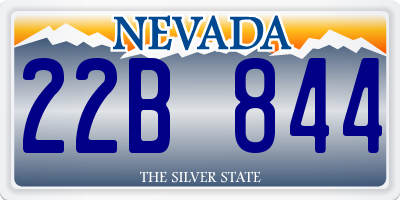 NV license plate 22B844
