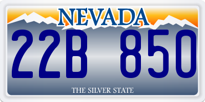 NV license plate 22B850