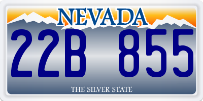 NV license plate 22B855