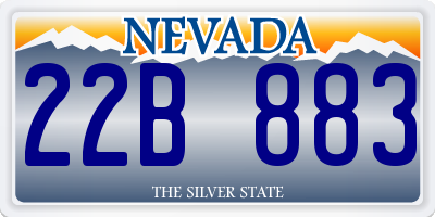 NV license plate 22B883