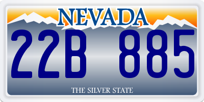 NV license plate 22B885