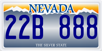 NV license plate 22B888