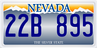 NV license plate 22B895