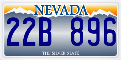 NV license plate 22B896