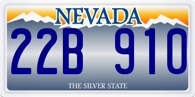 NV license plate 22B910