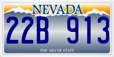 NV license plate 22B913
