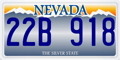 NV license plate 22B918