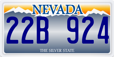 NV license plate 22B924