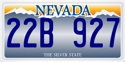 NV license plate 22B927