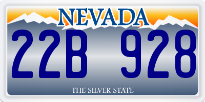 NV license plate 22B928