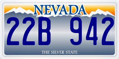NV license plate 22B942