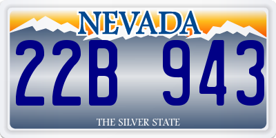 NV license plate 22B943