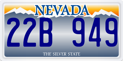 NV license plate 22B949