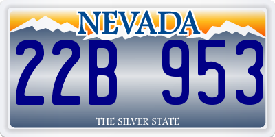 NV license plate 22B953