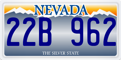 NV license plate 22B962