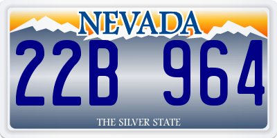 NV license plate 22B964