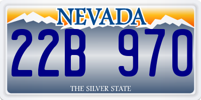 NV license plate 22B970